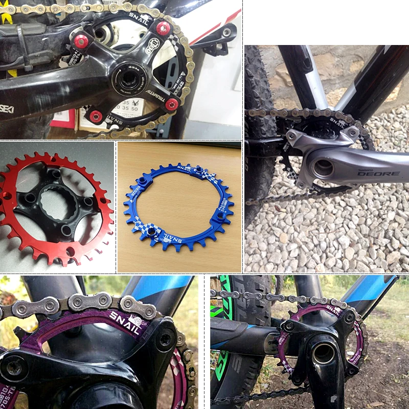 SNAIL 30T MTB Mountain Bike Round Chainwheels 104BCD Single Plate Chain Ring