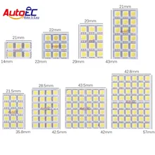 AutoEC 4X Led Панель 6/9/12/15/18/24/36/48 SMD 5050 T10 Ba9s адаптер Festoon Dome светильник аксессуары для авто двигатель DC12V# LL13