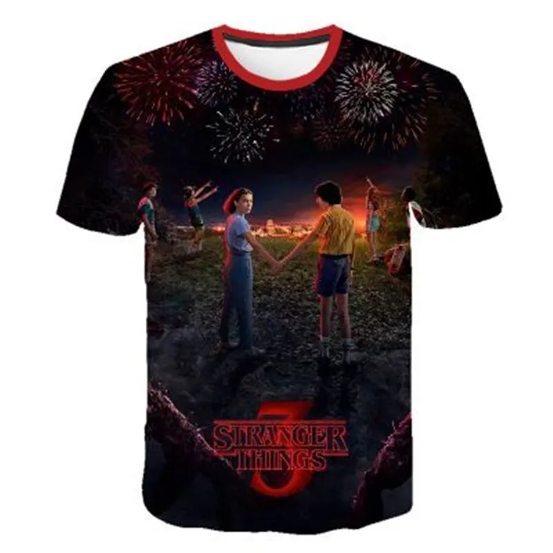 

2019 New summer movie Stranger Things Season 3 3D Printed Children T-shirt Fashion Baby Kids Boys Girls Harajuku T shirt