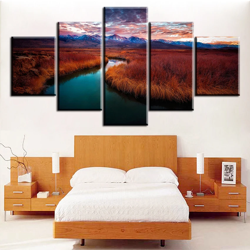 Картина маслом на холсте небесно над ржавчиной без рамки 5 шт./комплект|art