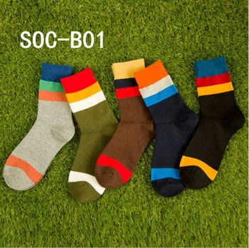 

5 pairs/lot Stripes mens funny socks calcetines meias British Style Cotton socks chaussette homme calcetines hombre happy socks