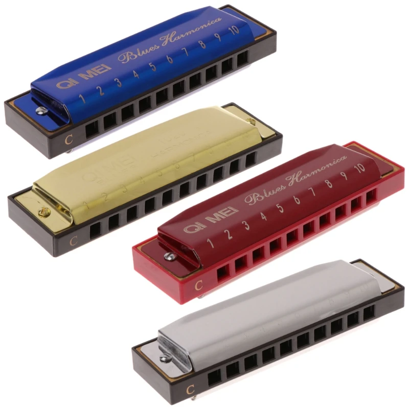 

Musical Instrument Harmonica 10 Holes Key Of C Blues Educational Toy Kids Gifts
