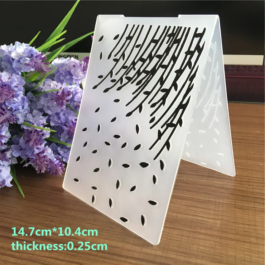  willow osier plastic embossing folder for festival gift box greeting card invitation DIY paper card - 32904301625