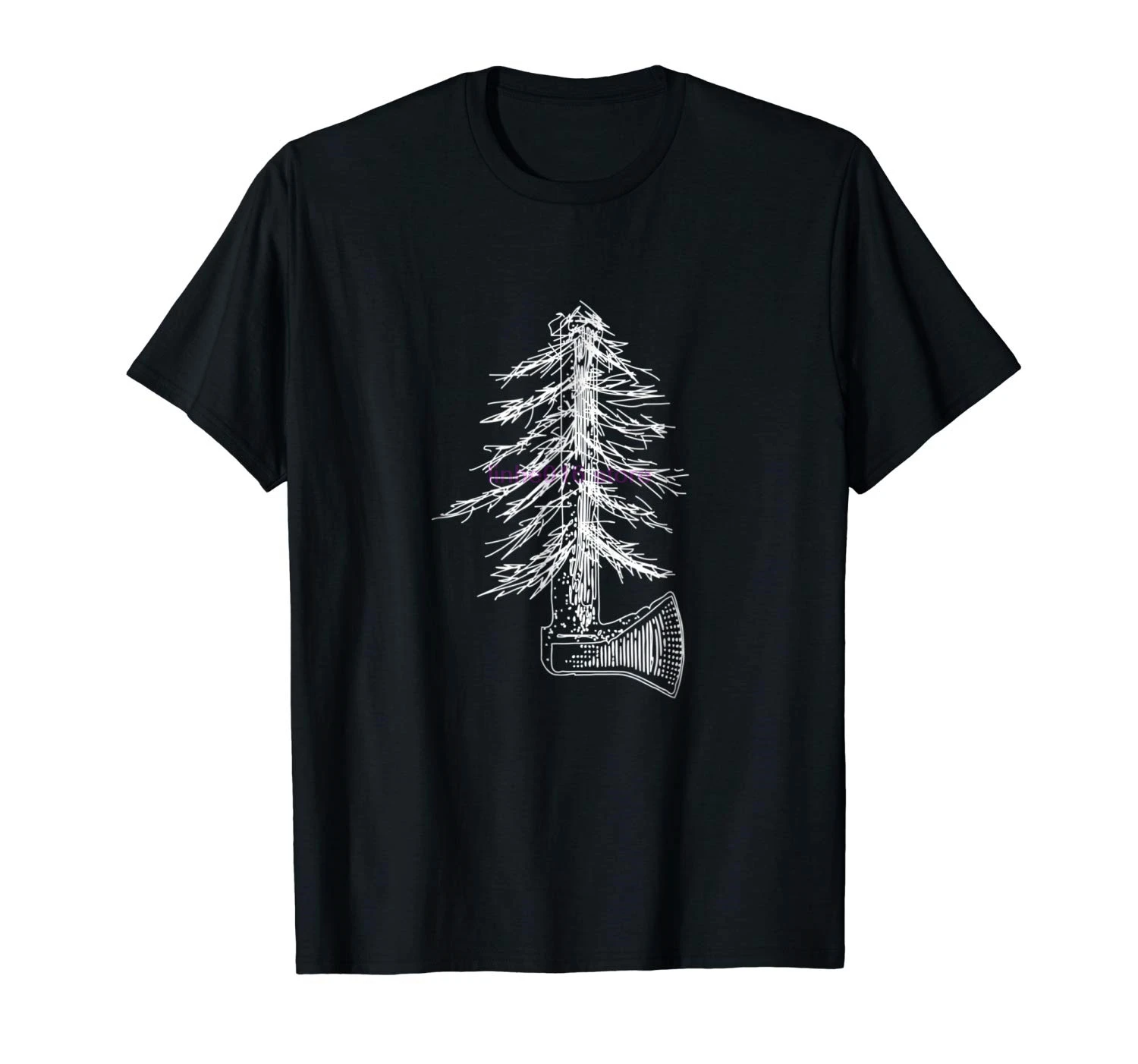 GILDAN brand men shirt Axe Throwing Pine Tree Shirt-in T-Shirts from ...