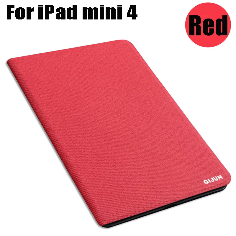 QIJUN Coque для Apple iPad mini 4, 7,9 дюймов, чехол для бизнес-планшета, чехол, роскошный, Fundas, кожаный, для iPad mini4, A1538, A1550, задний чехол s - Цвет: IPad Mini 4