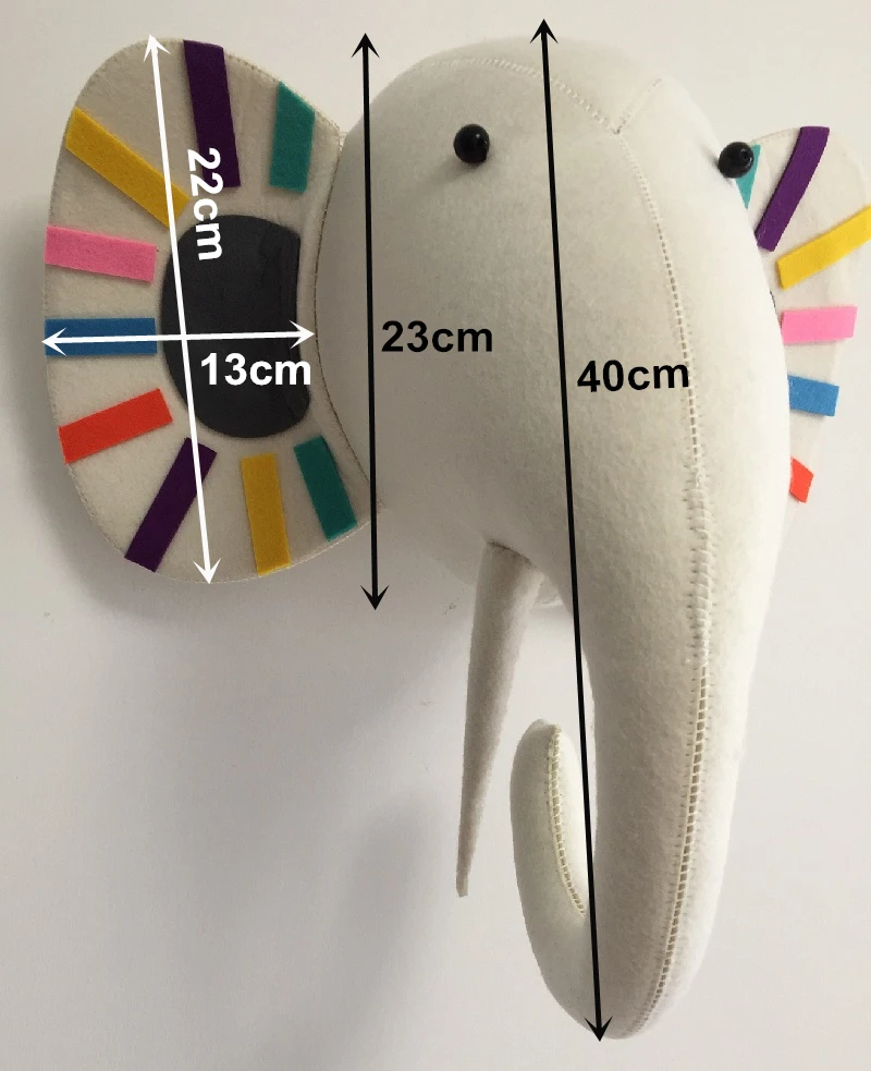 Животные жираф слон Фламинго голова настенное крепление Мягкие плюшевые игрушки украшения спальни Войлок художественные настенные куклы фото реквизит
