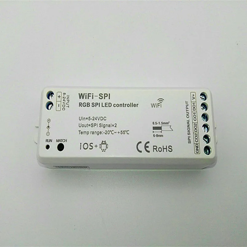 5 шт. DC5V-24V RGB SPI WiFi LED Pixel Strip контроллер Поддержка WS2811 WS2812B TM1809 TM1812 LPD6803 WS2801 UCS1903 TLS3001 IC