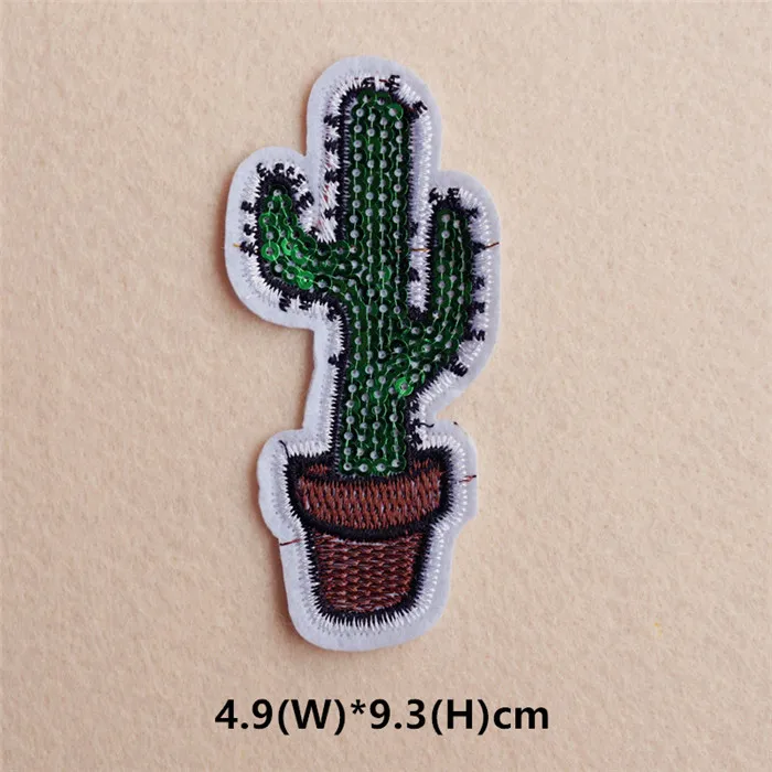 1pcs Mix Cactus Patch for Clothing Iron on Embroidered Sew Applique Cute Patch Fabric Badge Garment DIY Apparel Accessories 121 - Цвет: 8