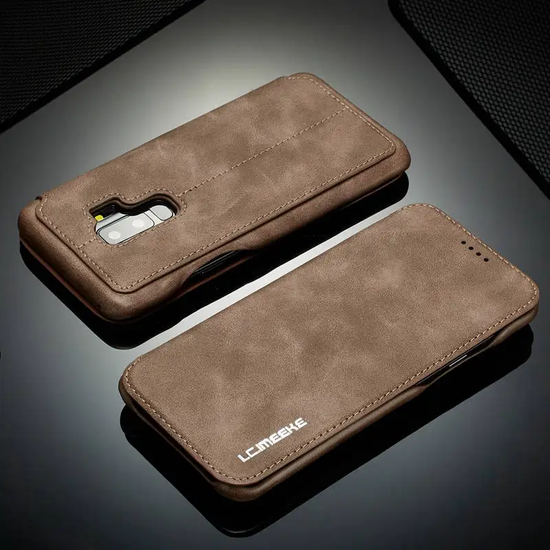 

HG Leather Case For Samsung Galaxy S9 Plus Cover Case Phone Protector Hoesje Coque For Samsung S9 Case Magnetic Fundas