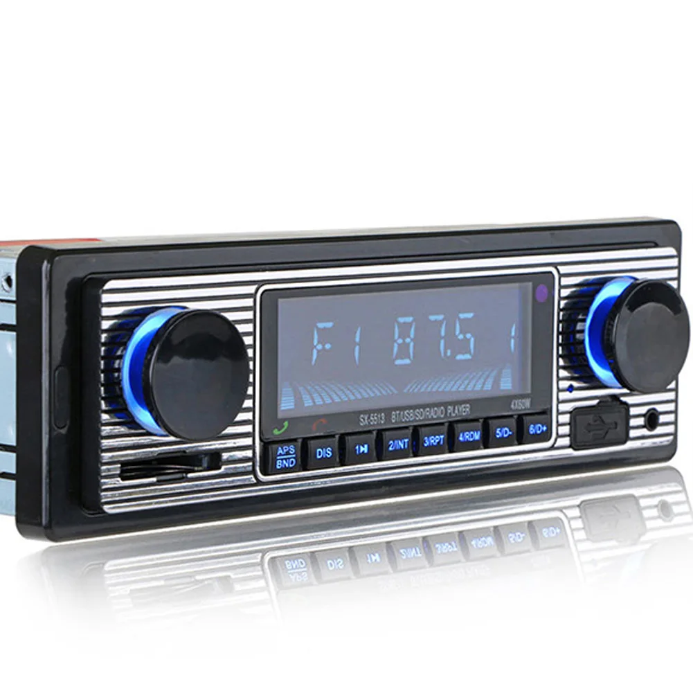 LCD Display Stereo Radio Bluetooth Audio USB Music FM Car Vintage Aux