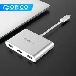 ORICO type-C концентратор USB C к мульти USB3.0 HDMI/VGA/RJ45/SD TF кардридер сплиттер PD зарядное устройство адаптер док-станция для ноутбука Macbook