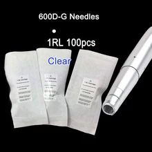 100 шт 600D-G Перманентный макияж иглы 1RL 7 мм бровей Макияж губ иглы для Nou Ротационная Машина ручка наборы