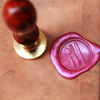 

Bon Appetit Utensil Wax Seal Stamp/ Sealing Wax Seal/Wax Stamp WS045