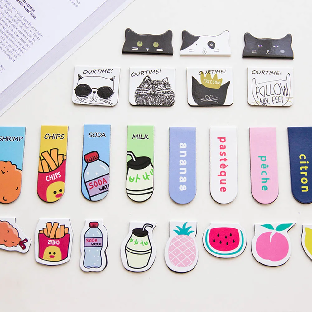 

1PCs Cartoon Fruit Chips Magnet Bookmark Paper Clip School Office Supply Escolar Papelaria Gift Stationery