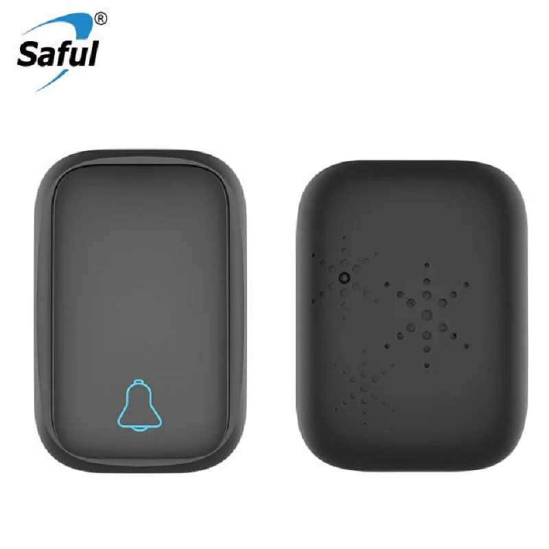 Saful Self Powered Waterproof Wireless DoorBell No battery Need EU/US/UK/AU plug home Cordless 1 2 button 1 2 Receiver Door Bell