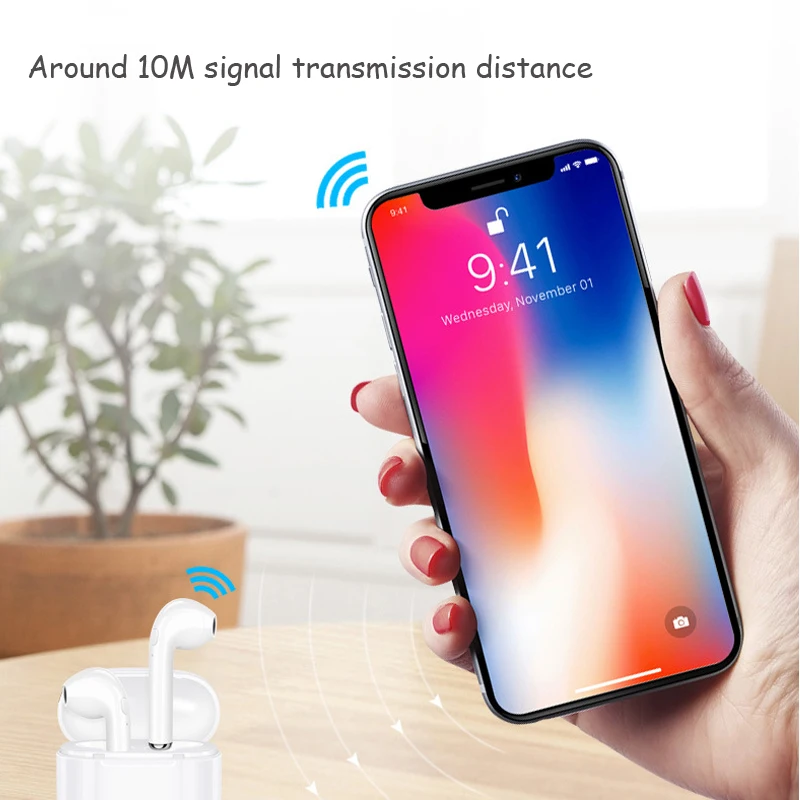 Bluetooth enabled device wireless bluetooth earphone mobile phone Stereo earplug earbud ear cup with charging box Mic ES01