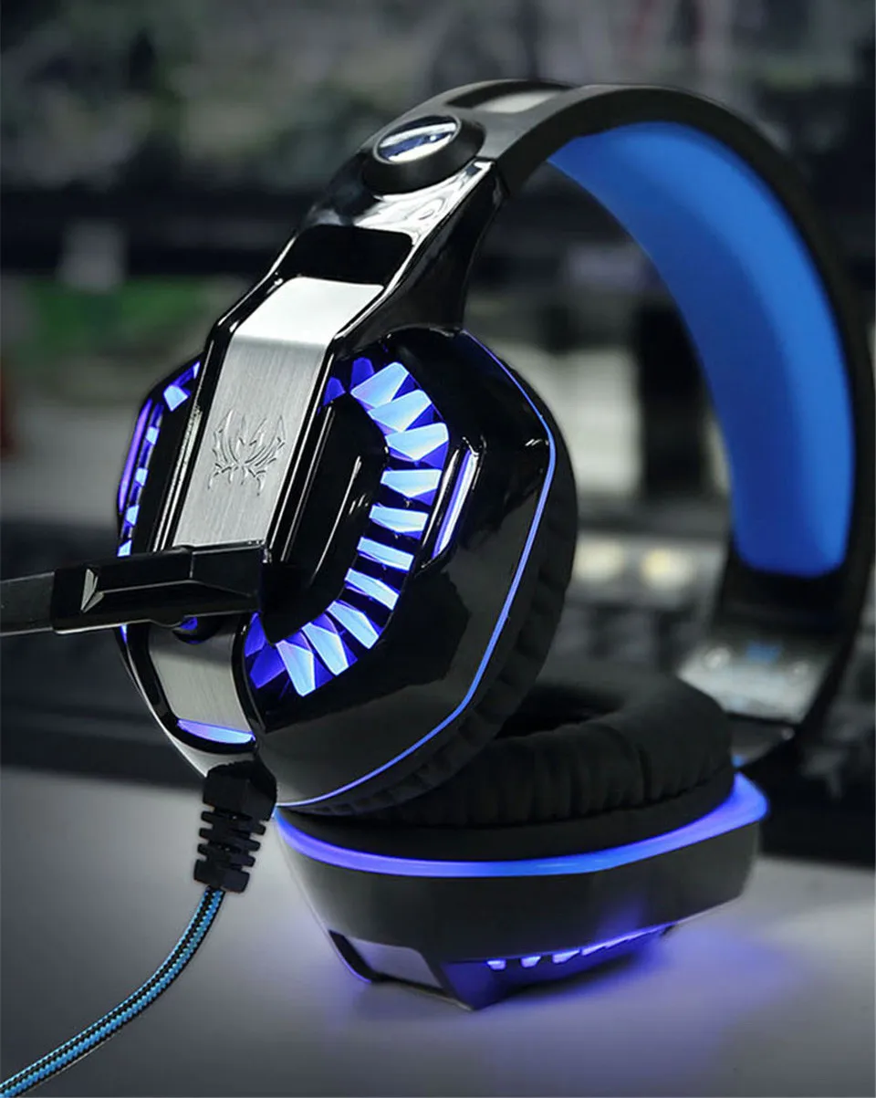 Gaming Headset PC Gamer Stereo Headphones with Mic and Led Light (7)
