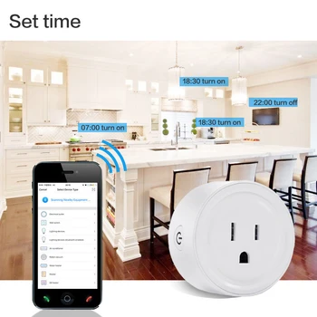 

Timethinker Ewelink WiFi Smart Socket Smart Switch 10A Remote Voice Control US Power Plug Work with Alexa Google Home Automation