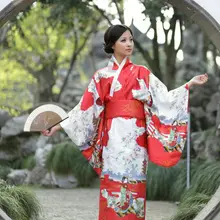 Горячее предложение! Распродажа! Новые женские японские традиционные кимоно Винтаж юката костюм косплей Haori кимоно с Obi платье Синий