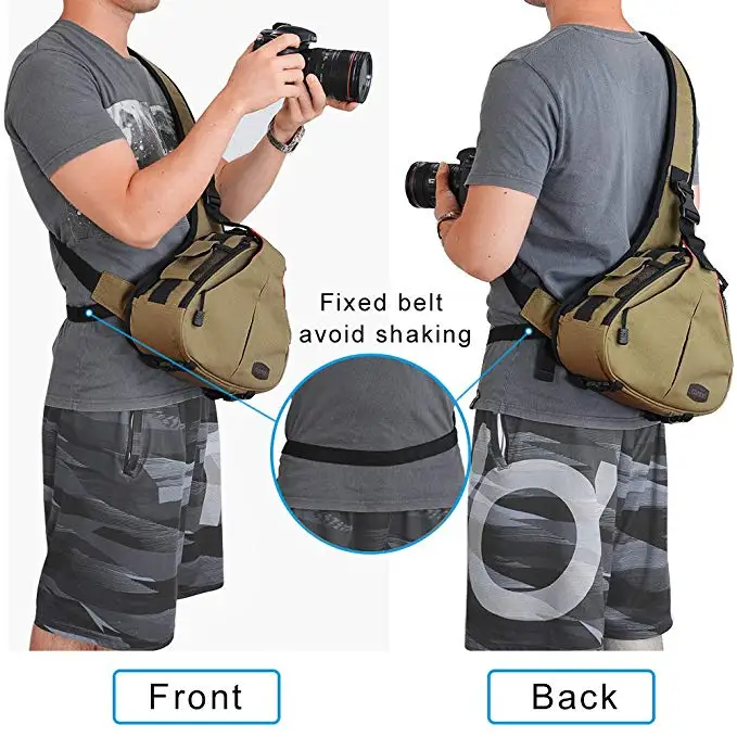 CADEN Водонепроницаемая дорожная маленькая DSLR сумка для камеры на ремне с дождевой крышкой треугольная слинг сумка для цифровой камеры Sony Nikon Canon