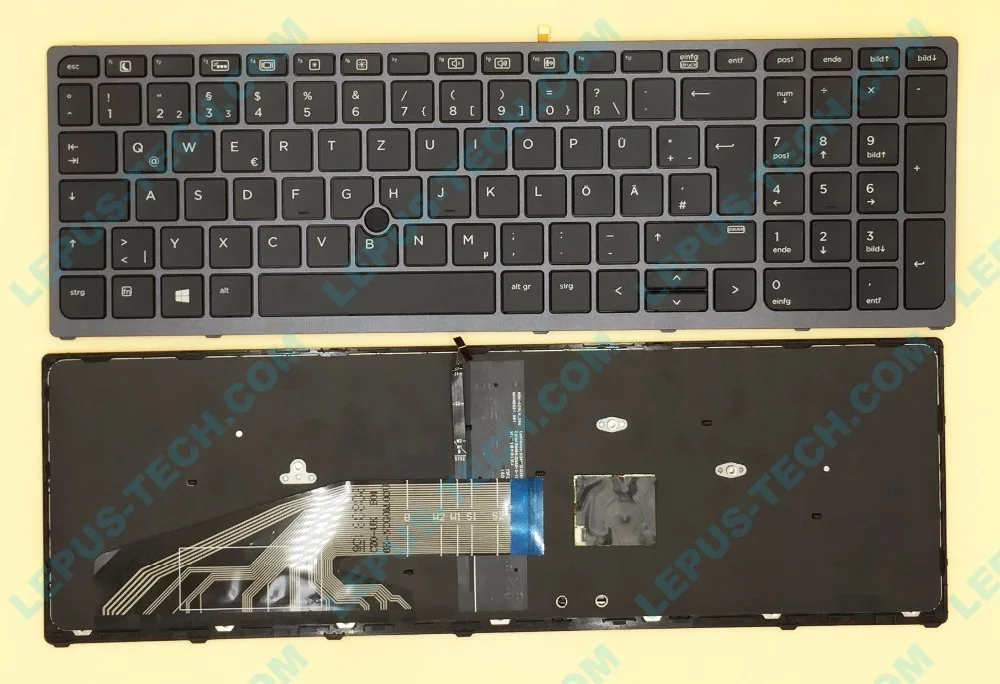 

Original GR Keyboard for HP Zbook 15 G3 17 G3 keyboard with backlight with frame(cable fold) 9Z.NCGBC.00G NSK-CZ0BC 0G