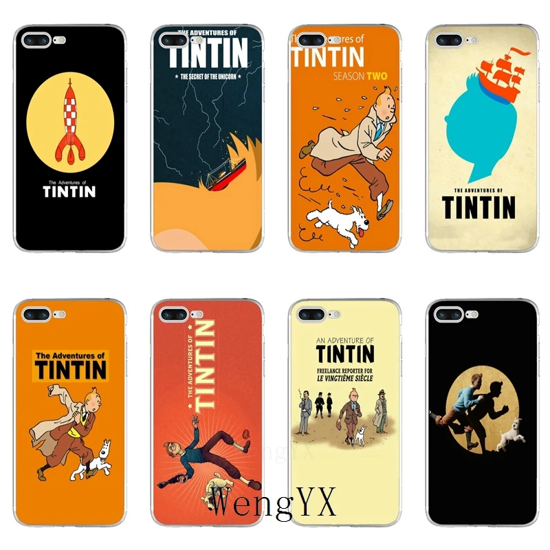 

The Adventures of Tintin Slim silicone TPU Soft phone case For iPhone X 8 8plus 7 7plus 6 6s plus 5 5s 5c SE 4 4s