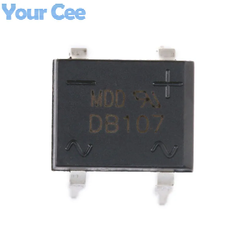 Original DB107 1A 1000V Silicon Bridge Rectifier with Pin (2)