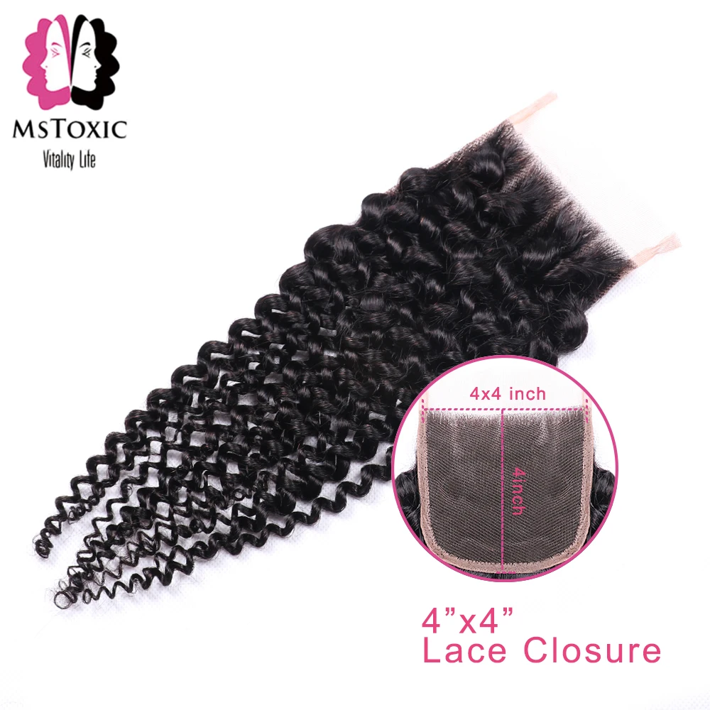Пучки волос Mstoxic завитые с закрытыми волосами|bundles with closure|bundles closure curlybundles curly |