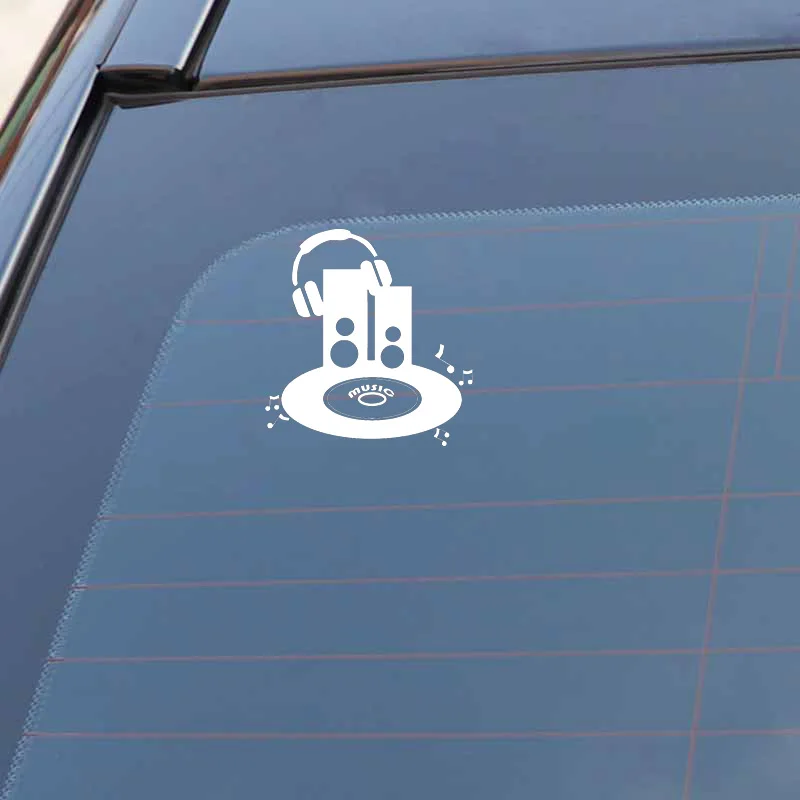 YJZT 12 5 см * 13 1 наушники звук DJ Поп Vinly черный/серебристый автомобильный стикер C22
