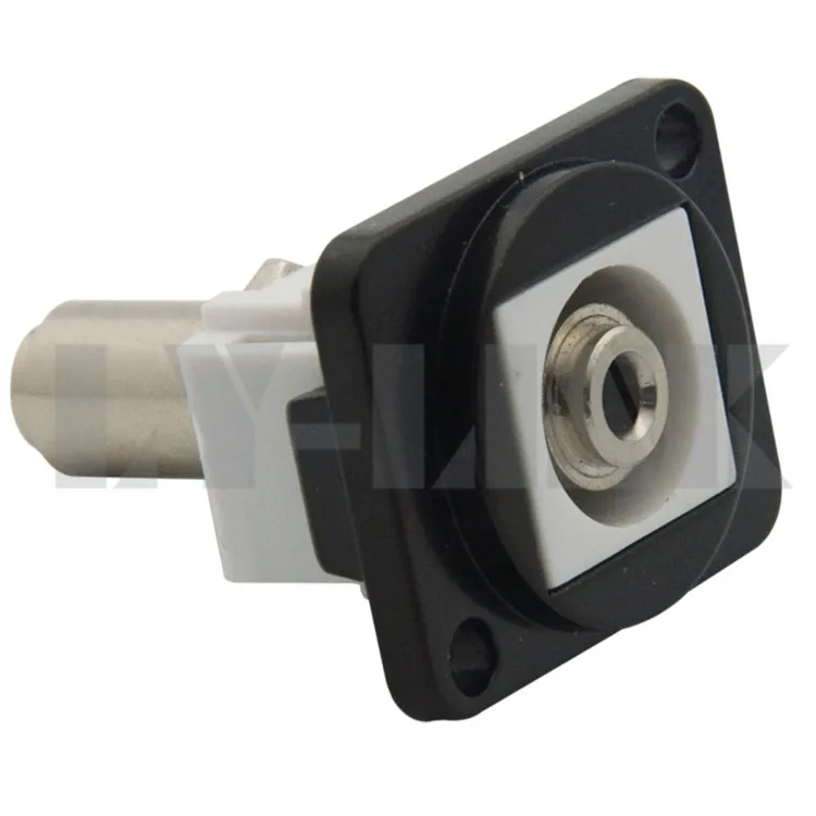 

D type metal 3.5mm audio female to female connector with black color