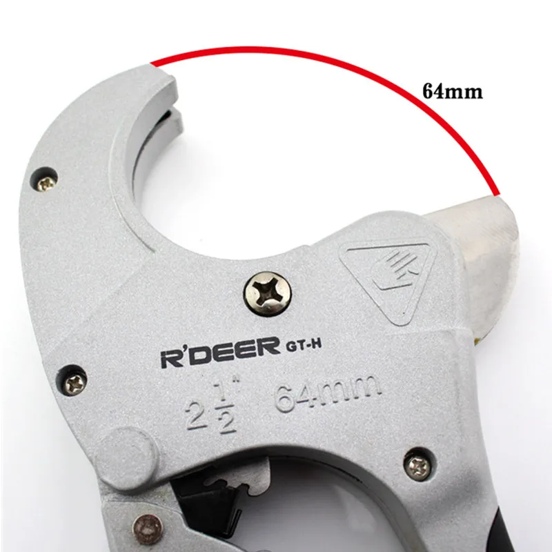 Ceny RDEER plastikowa rura frez korpus ze stopu aluminium Stailess ostrze ze stali nożyczki Cut 64mm z grzechotką biegów łatwe do pcv PU PP P PE