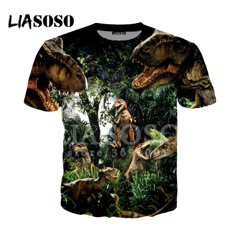 

LIASOSO 3D Print Women Men Tshirt Jurassic World 2 Fallen Kingdom Jurassic park 5 T-shirt Hip Hop Pullover Short Sleeve X0861