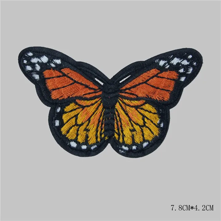 2 PF 10pcslot Colorful Butterfly Patches Appliques Embroidery Patch Thermo-stickers Stripes for Clothes Backpack Decoration TB034