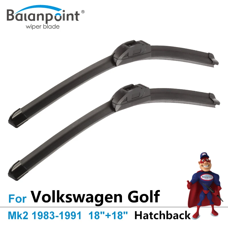 Wiper Blades forr Volkswagen Golf Hatchback Mk2 1983 1991 18"+18", Set