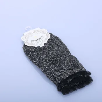 

Fashion Glitter Mesh Lacework Socks Fashion Silk Female Short Socks Shiny Soft Ladies Funny Transparent sock High Quality