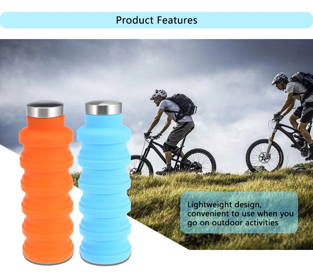 Outdoor Sport Silicone Folding Water Bottle