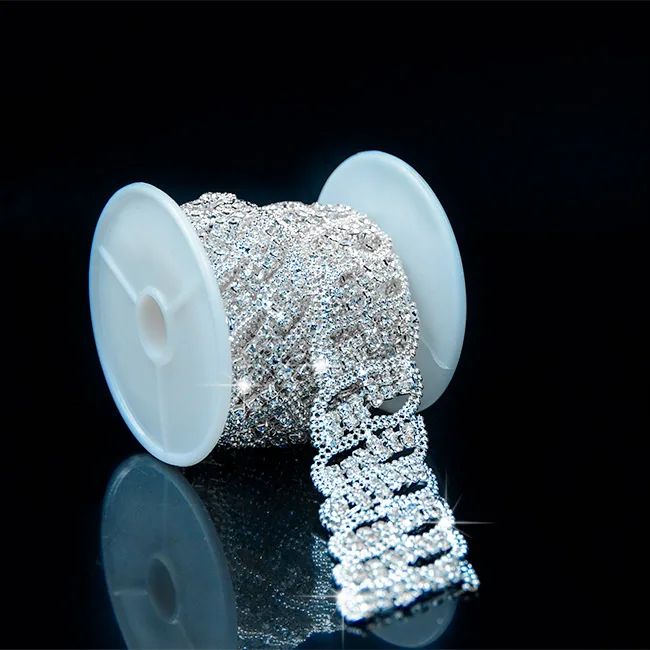 

1 Yard Fashion Crystal Glass Rhinestone Tassels Chain Costume Trim Sewing Applique