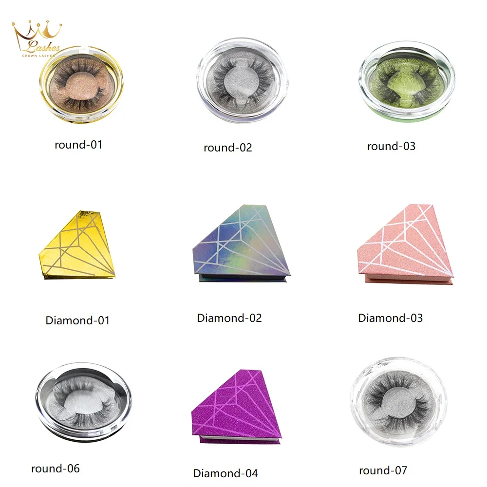 

CROWN LASHES wholesale private label 100% Mink Fur False Eyelashes real mink lashes lash box customized