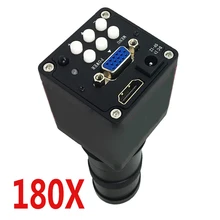 1080P 16MP HDMI видео электронный usb-микроскоп камера 180X C-Mount объектив