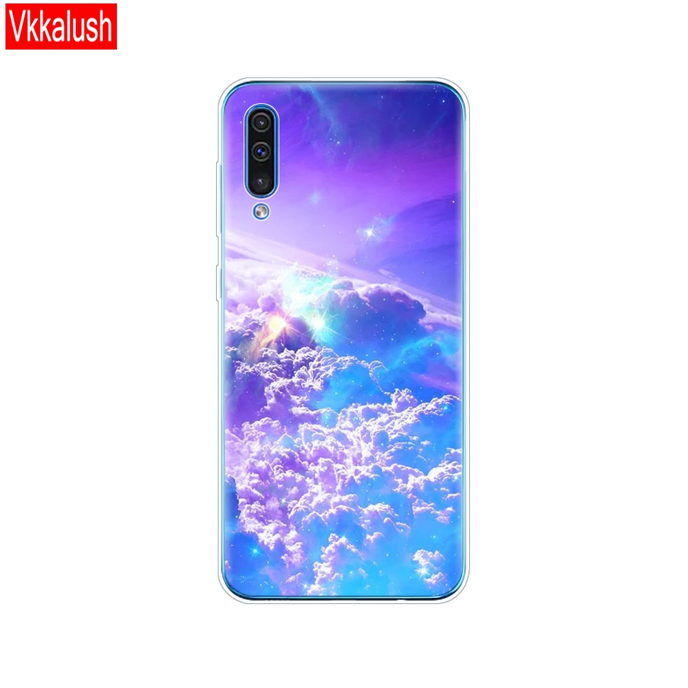 Силиконовый прозрачный чехол для Samsung Galaxy A50, чехол для телефона Samsung a50 A505 A505F SM-A505F, мягкий чехол 6,4 - Цвет: 80003