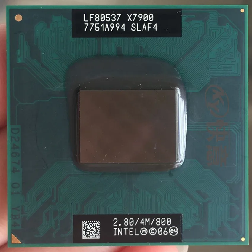 Процессор Intel X7900 для Core 2 Duo Extreme 4M 80G 800MHz SLA33 SLAF4 ноутбук процессор PM965 Бесплатная