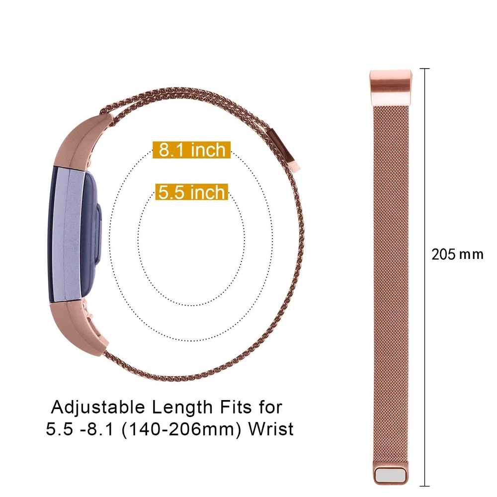 Хохлатая Миланская петля ремешок для часов для браслета FitBit Charge 2 Замена наручных часов браслет из нержавеющей стали ремень аксессуары