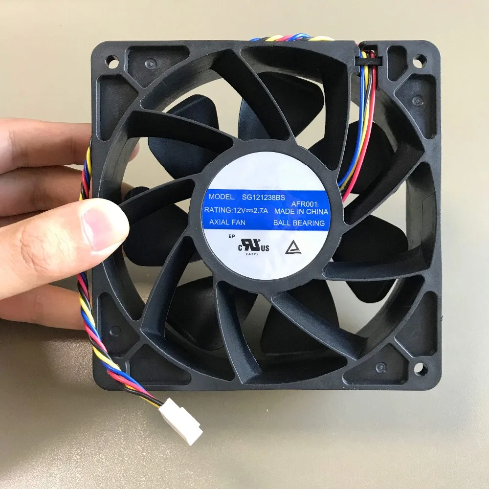 

6000RPM Fan 12V 120*120*38mm For S7/S9/T9/T9+/L3/L3+/D3/A3/M1/M3/F1/T2/T2T Miners
