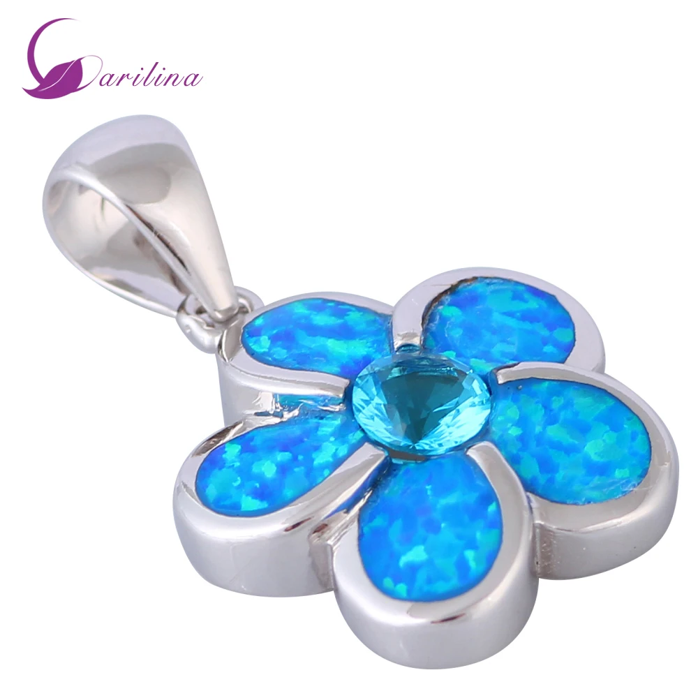

Promotion High quality 925 stamp Silver Blue Opal Sapphire for women's pendants P251
