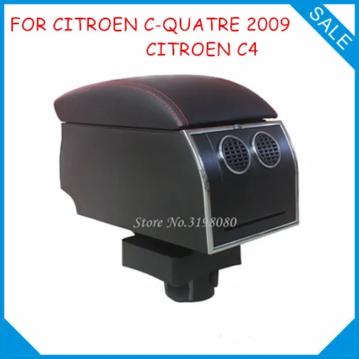 

8pcs USB Armrest For CITROEN C-QUATRE 2009/CITROEN C4,Car center arm rest console box with hidden cup holder Accessories Parts
