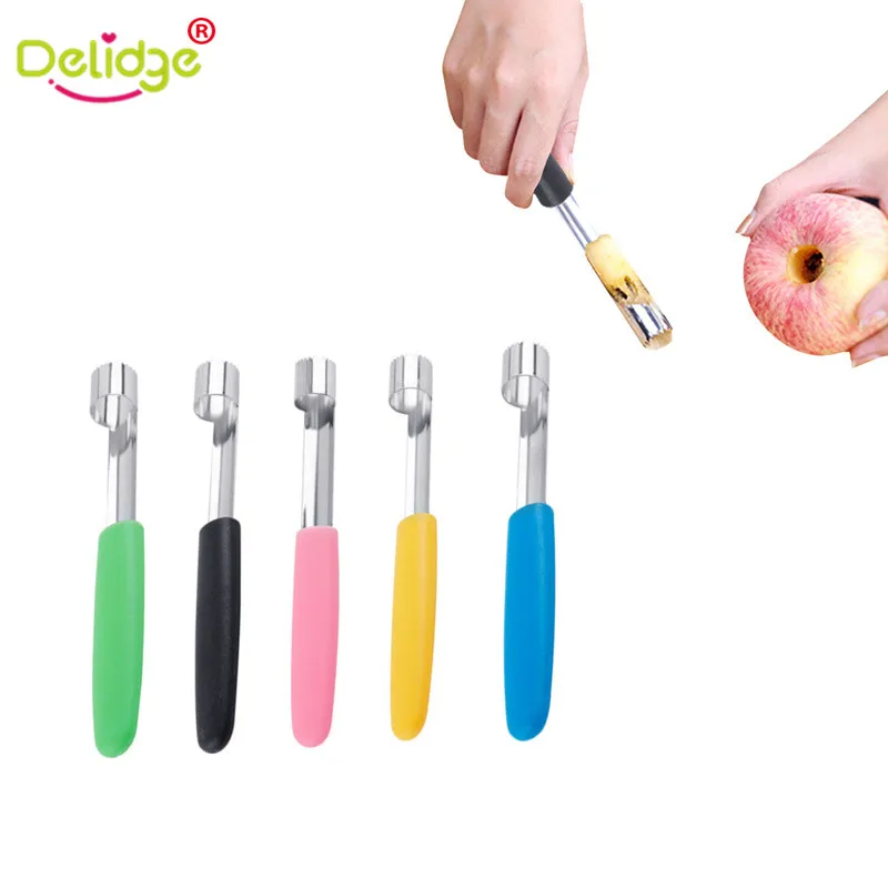 

Delidge 1 pc Apple Twist Core Seed Remover 18cm Stainless Steel Apple Pear Corer Easy Twist Random Colors Pitter Seeder