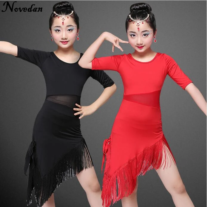 Lace Latin Dance Dress For Girls Child Samba Dress Ballroom Kids Dancing Girl Dancewear Ballet Vestido Baile Latino Girls dance dress