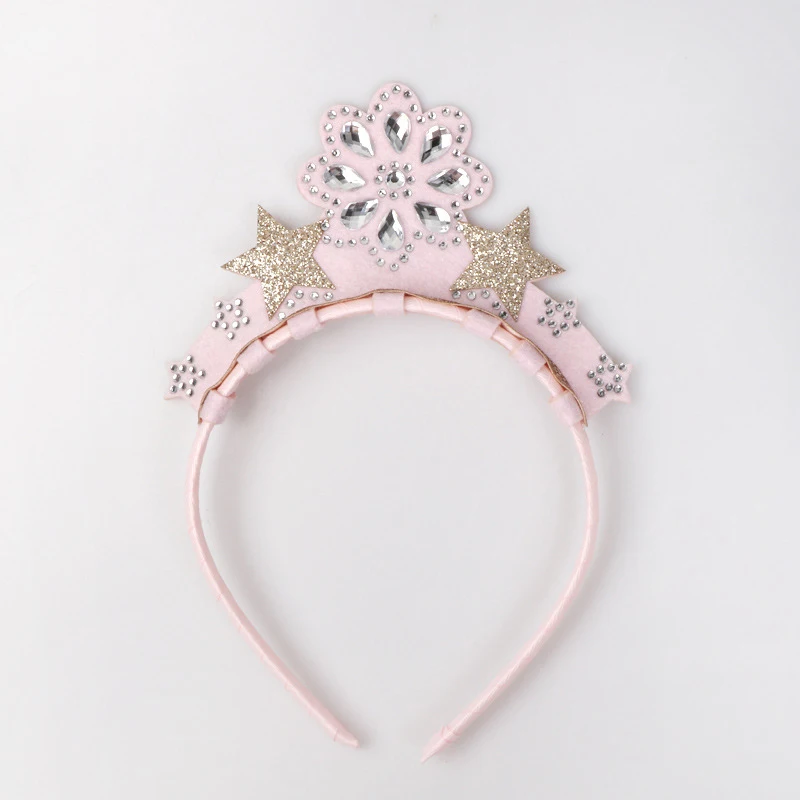 BalleenShiny 3D Корона повязки для волос для маленьких девочек модные блестящие принцессы аксессуары для волос на день рождения головные уборы для детей подарок для детей - Цвет: C
