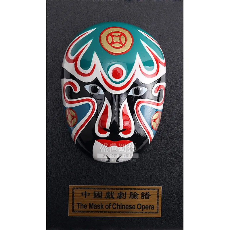 

15cm Height Peking Opera Mask Table Wall Decoration Folk Handicraft Furnishing Articles Chinoiserie Gifts