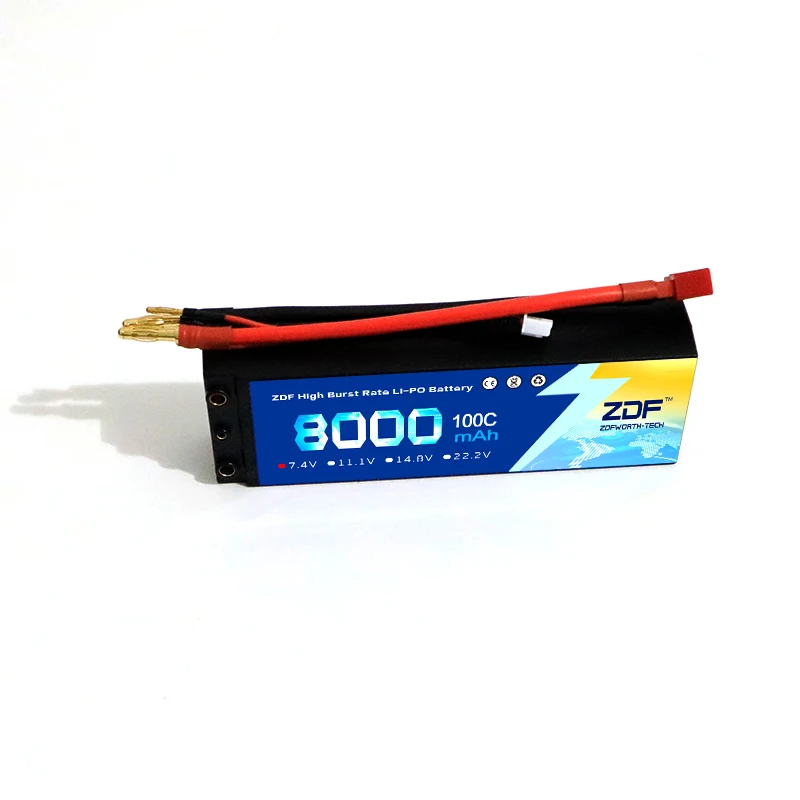 ZDF RC Car Lipo Battery 2S 2P 7 4 V 8000mah 100C Max 200C Hard чехол для самолета Traxxas Truck Support оптом|Детали и